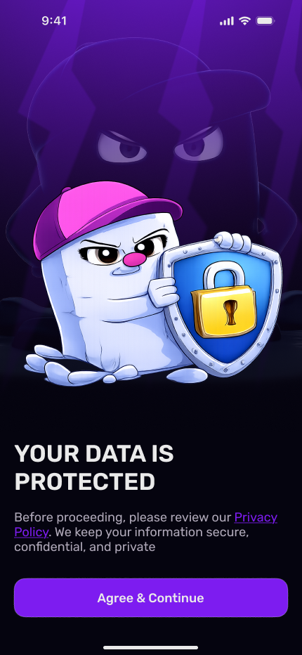 Onboarding - Your data is protected